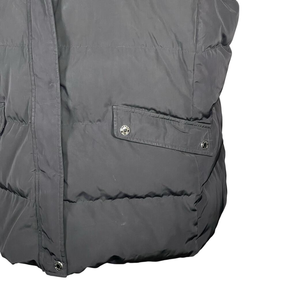 Talbots Women’s Black Down-Filled Puffer Vest w/Removable Hood Size 2X EUC - Picture 5 of 12